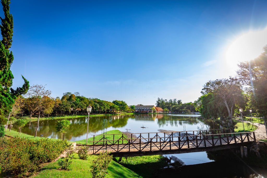 Lago do holandês em Holambra, SP. Cidade fundada por imigrantes holandeses no século 20